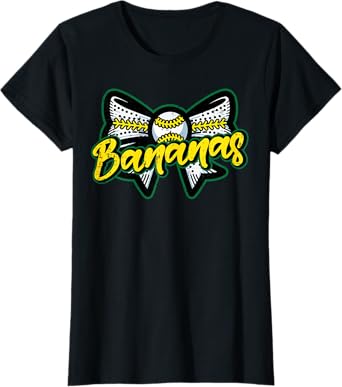 Banana Bow Ribbon Cute Fruit Women Girls Kids T-Shirt
