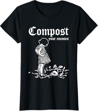 Retro Compost Your Enemies Vintage Dark Womens T-Shirt