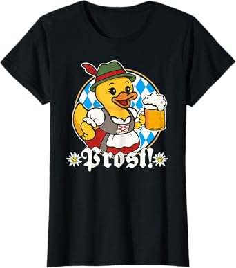 Funny Prost Oktoberfest Bavarian Rubberduck T-Shirt