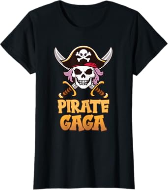 Pirate Gaga Funny Captain Matching Grandma Halloween Costume T-Shirt