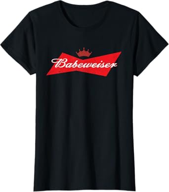 Womens Babeweiser Vintage Beer Design T-Shirt