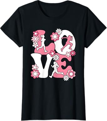 Groovy Running Love Run Running Runner Women Girls Kids T-Shirt