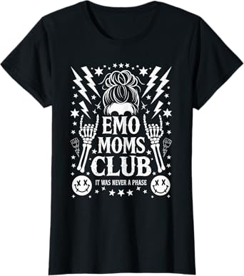 Womens Emo Moms Club - It Was Never a Phase T-Shirt