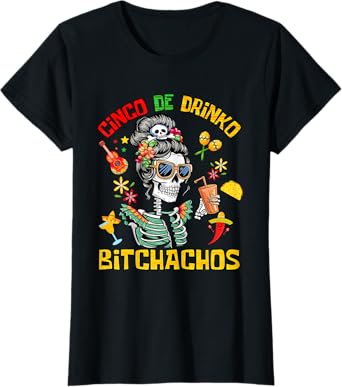 Cinco De Drinko Bitchachos Cinco De Mayo Drinking T-Shirt