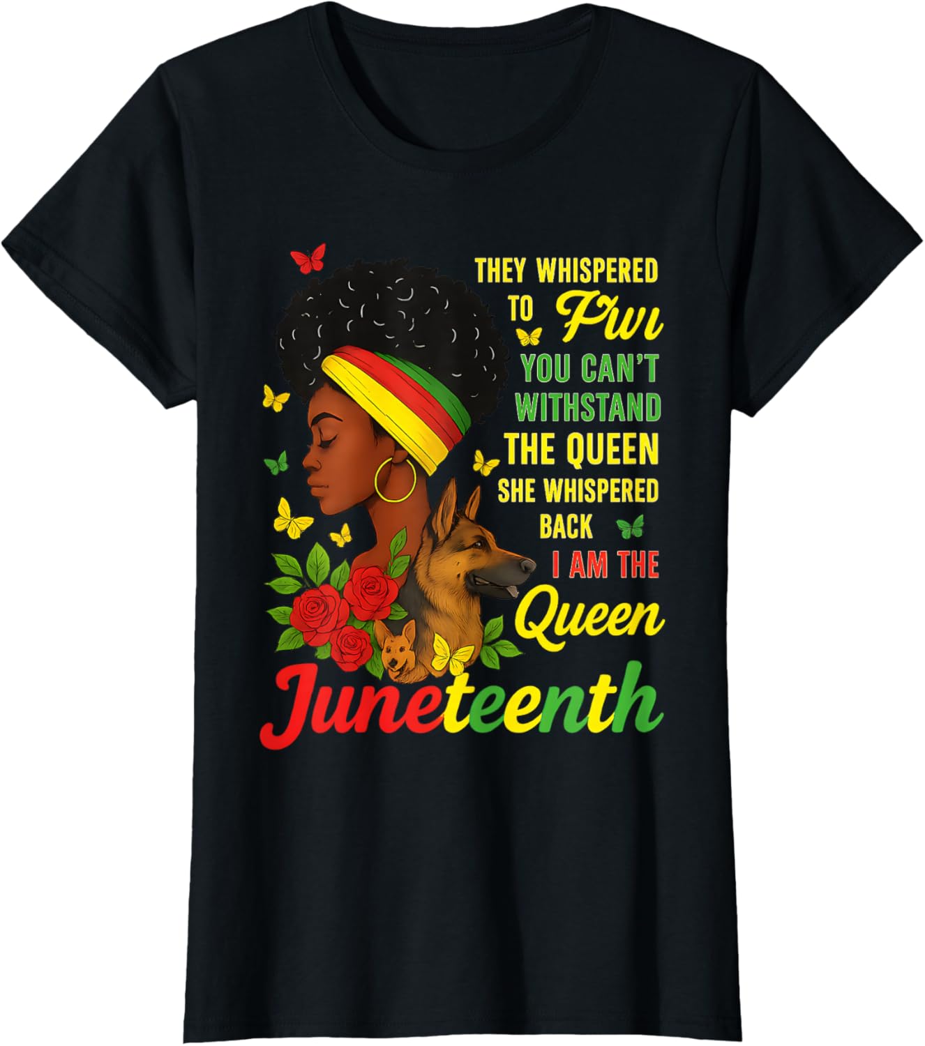I Am the Queen Juneteenth Black Pride Melanin Power T-Shirt