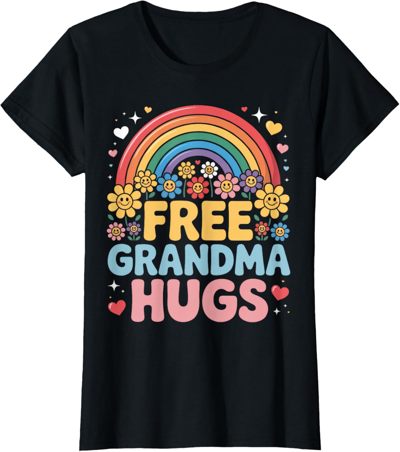 Free Grandma Hugs Rainbow Flag Pride Month Gay LGBT Support T-Shirt