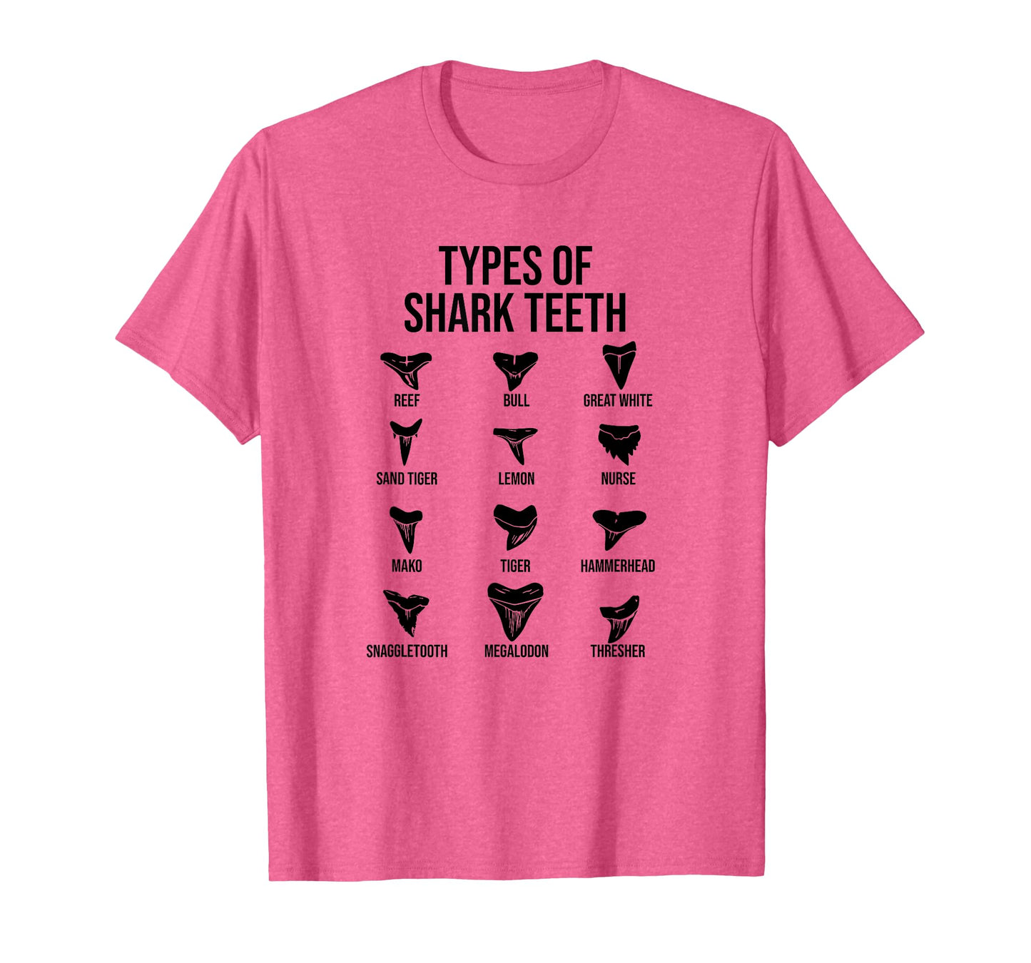 Types Of Shark Teeth, Ocean Marine Biology T-Shirt
