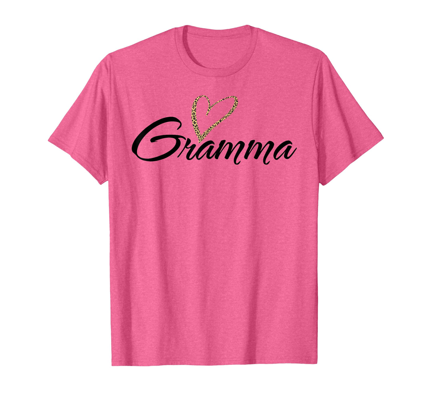 Gramma with Leopard Print Heart Fun Aunt Grandma Mom Gift T-Shirt