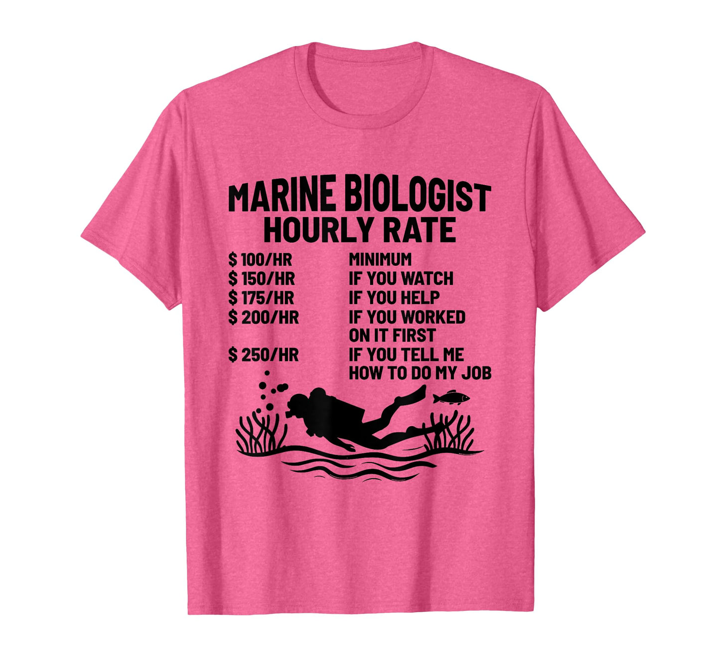 Marine Biologist Hourly Rate Biology Biologists T-Shirt