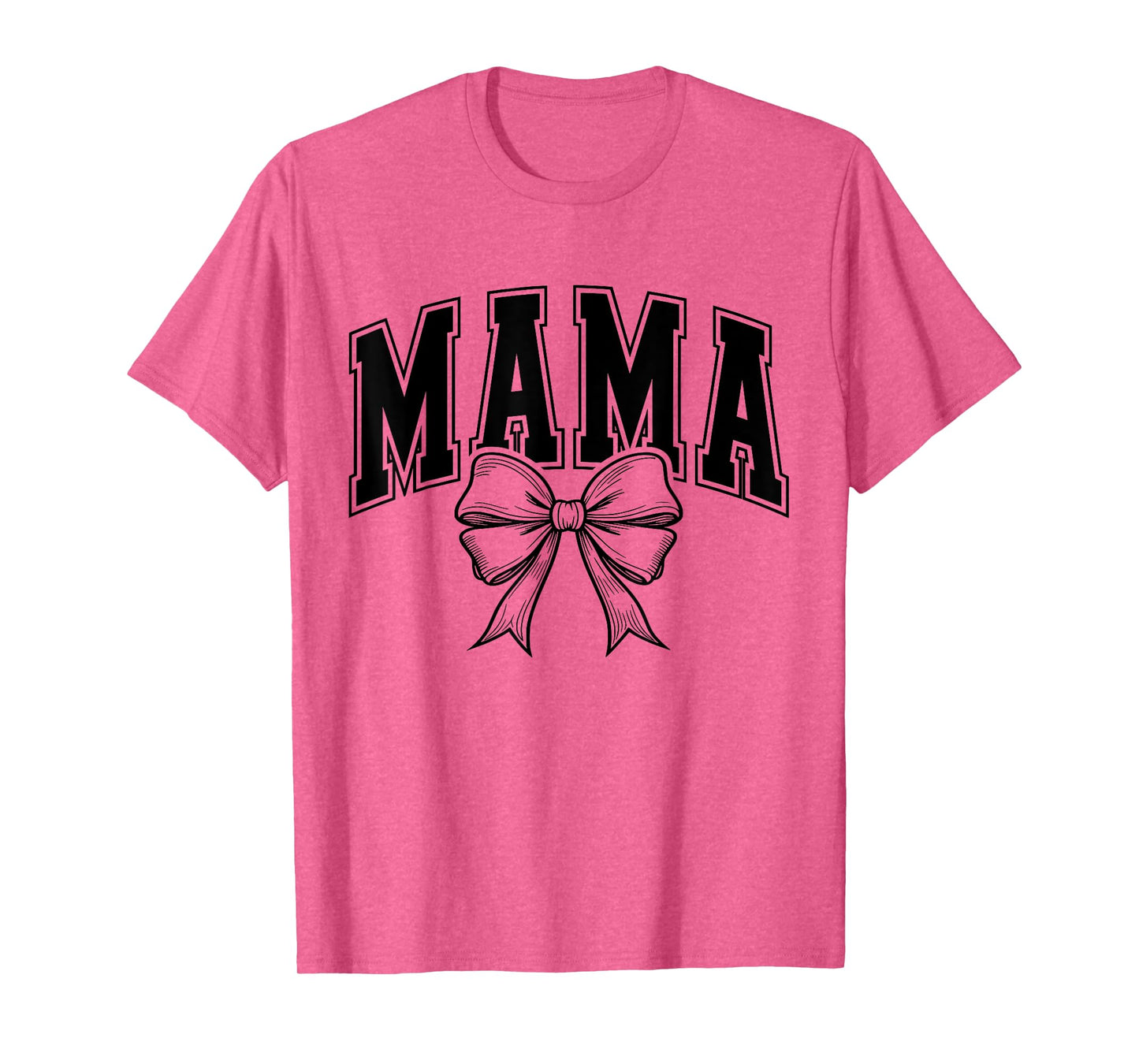 Retro Checkered Mama Coquette Bow Mom Mothers Day Women's T-Shirt