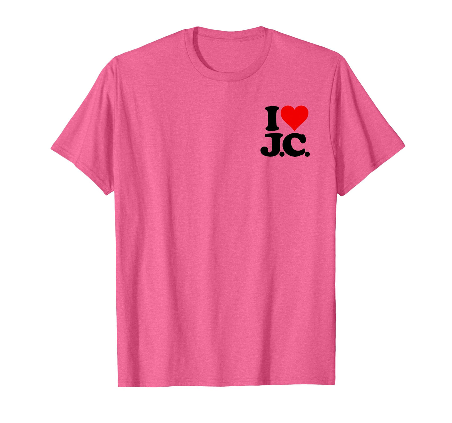 I LOVE HEART J.C. JC J C INITIALS NAME ON A TEE T-Shirt