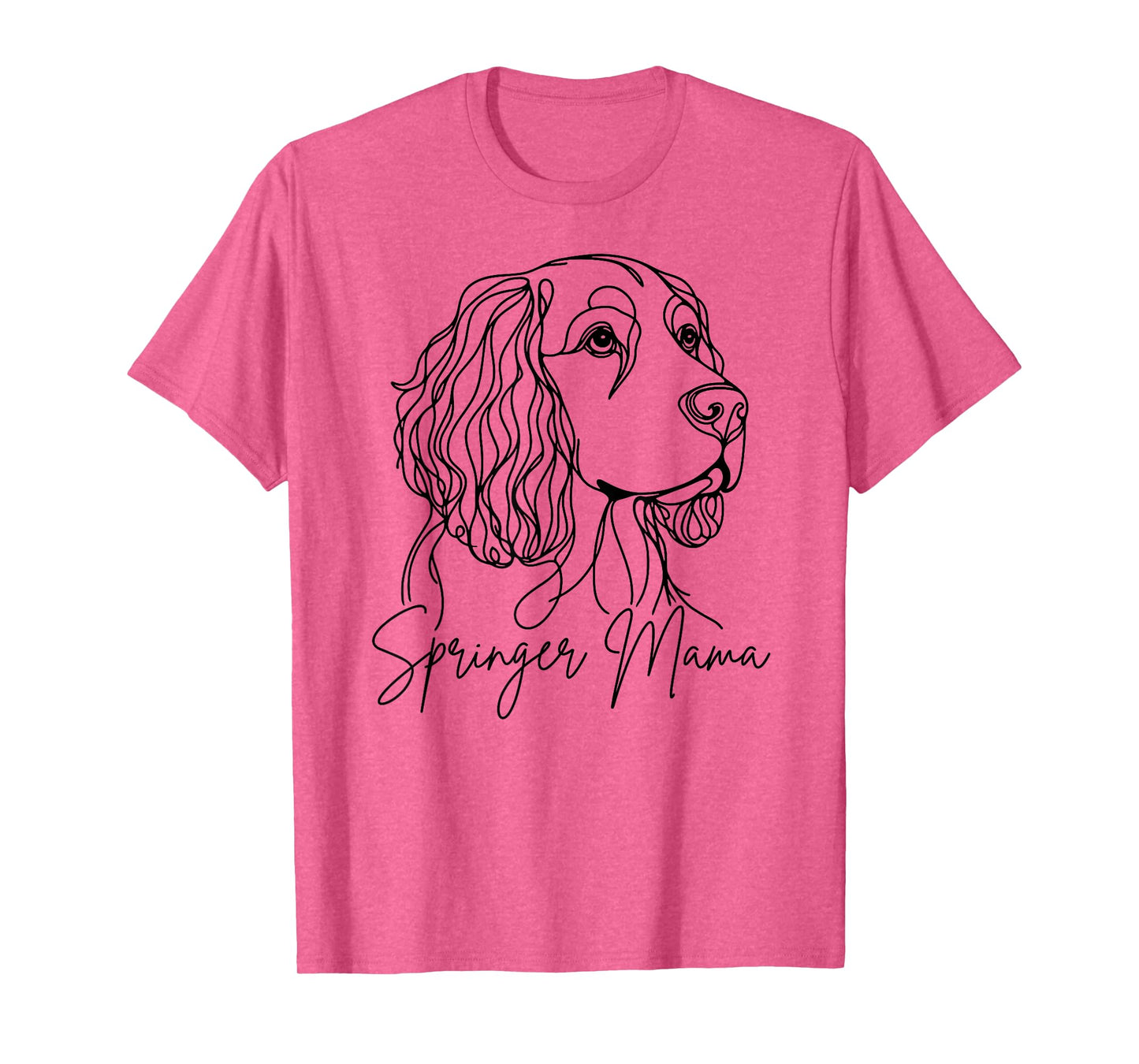 English Springer Spaniel Mama Springer Mom Line Art Artistic T-Shirt