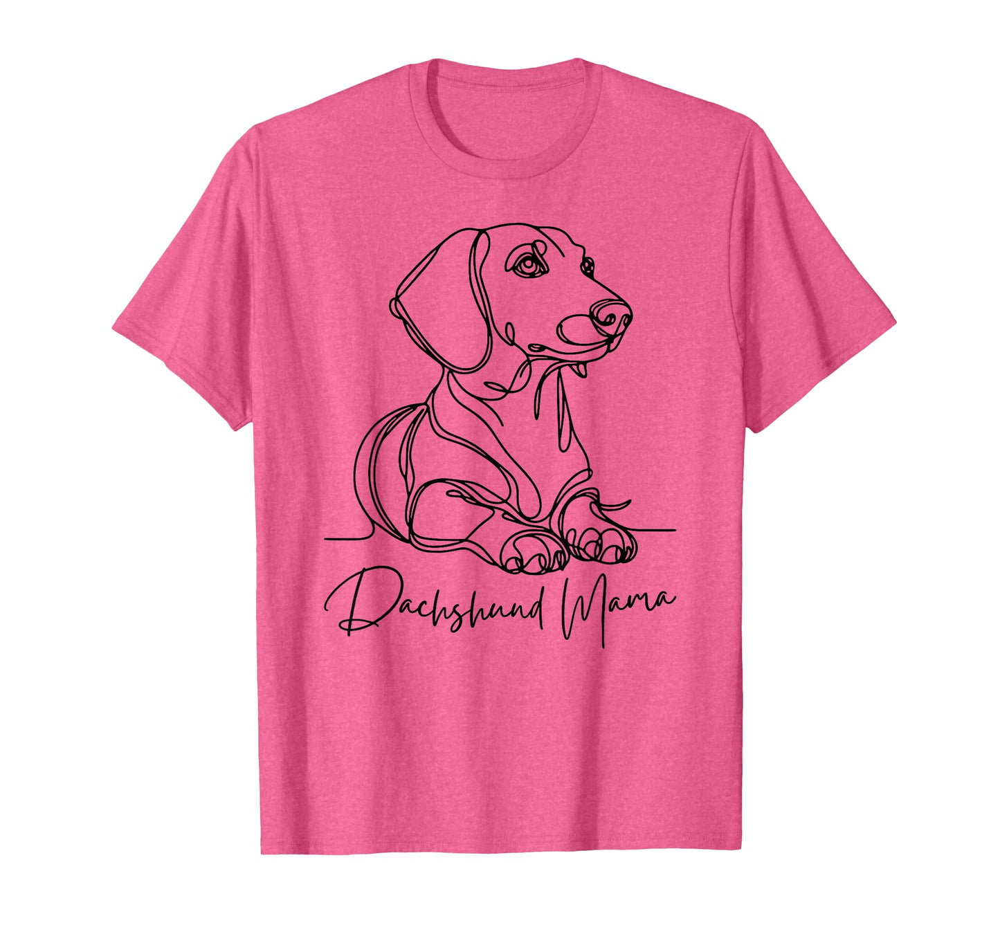 Dachshund Mama Dachshund Mom Line Art Wiener Dog Artistic T-Shirt
