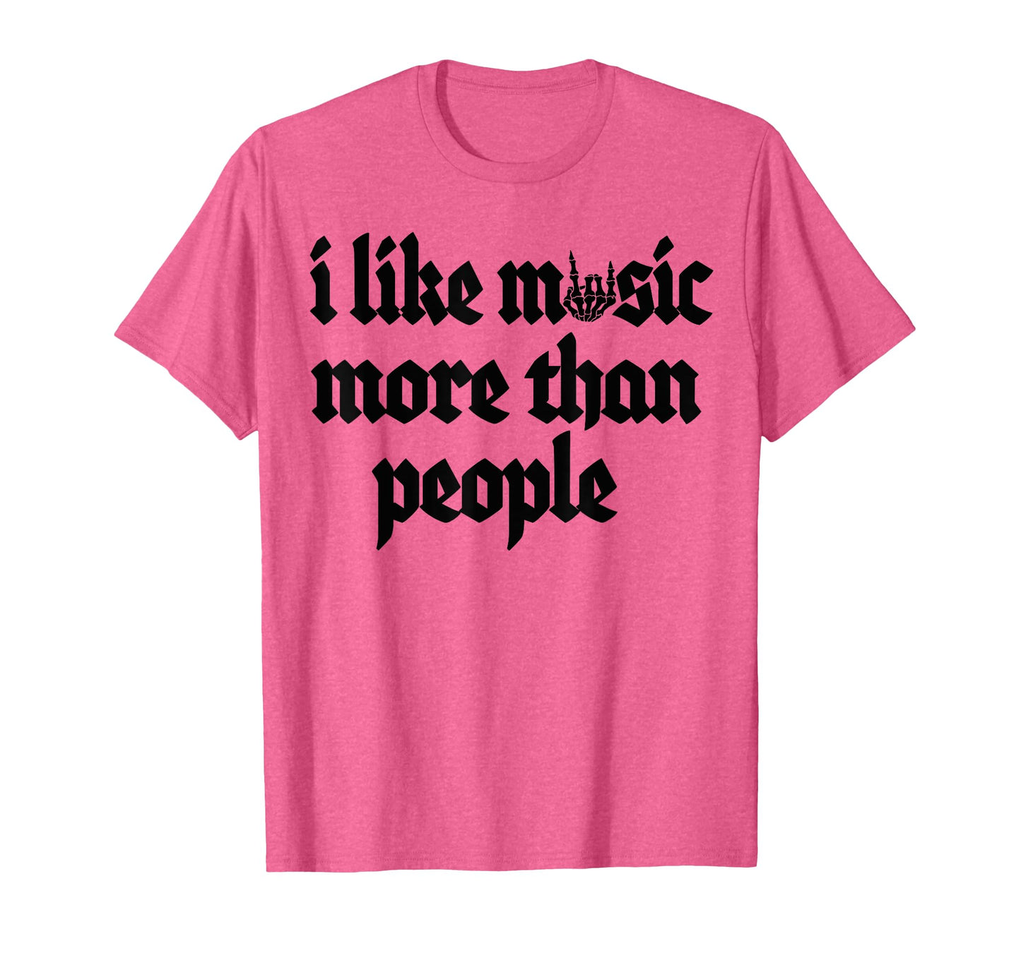 I Like Music More Than People Art Simple Music Mood T-Shirt