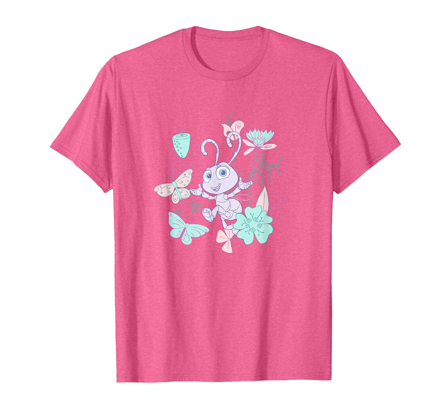 Disney Pixar A Bug's Life Princess Dot Cute Pastel Art Line T-Shirt