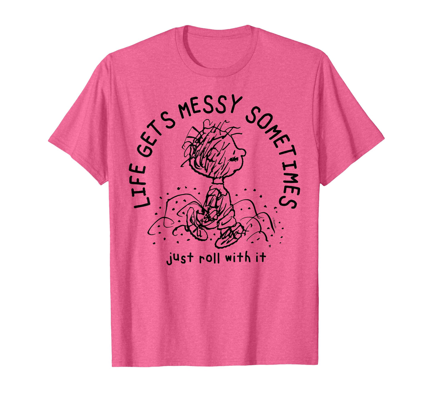 Peanuts - Pigpen Life Gets Messy Sometimes Just Roll With It T-Shirt