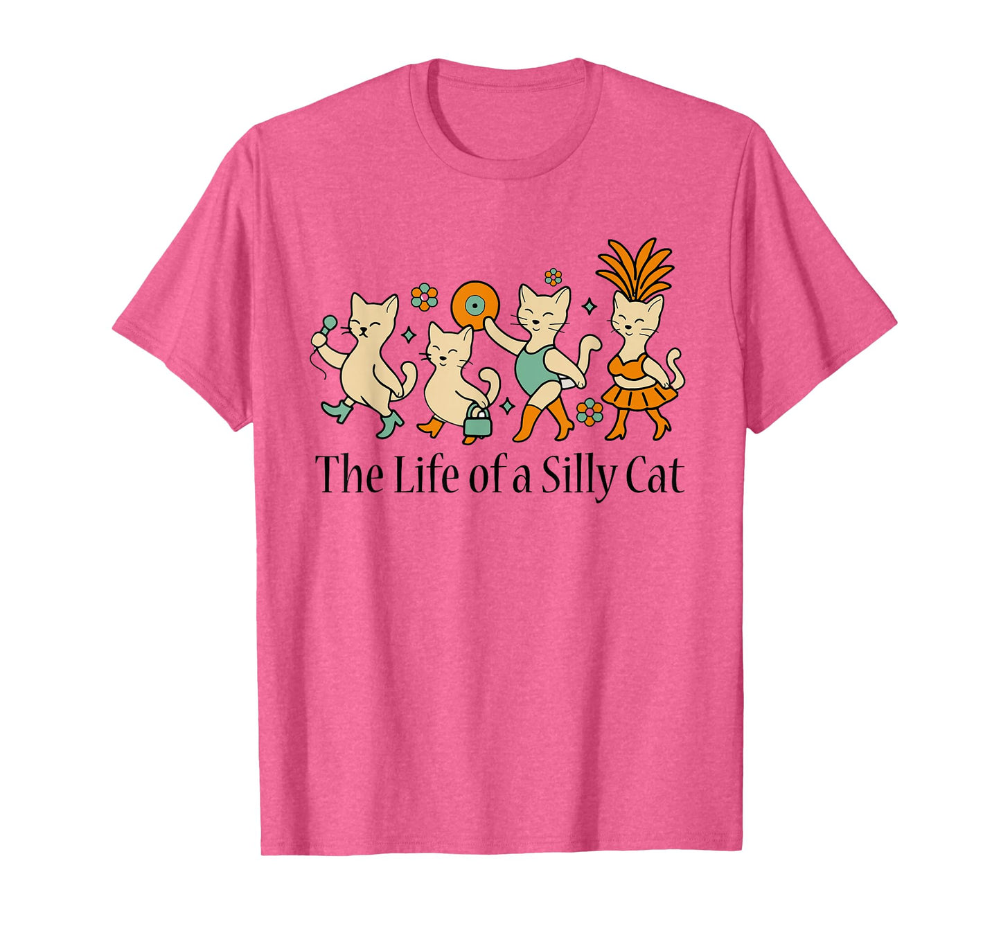 Funny Cat Era The Life of a Silly cat Meme Show Girl T-Shirt