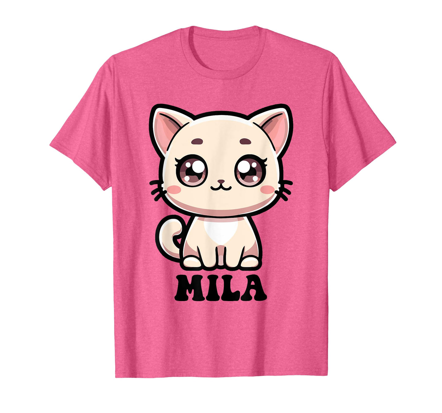 Mila Cute Kitty Cat Design for Girls Name Mila T-Shirt
