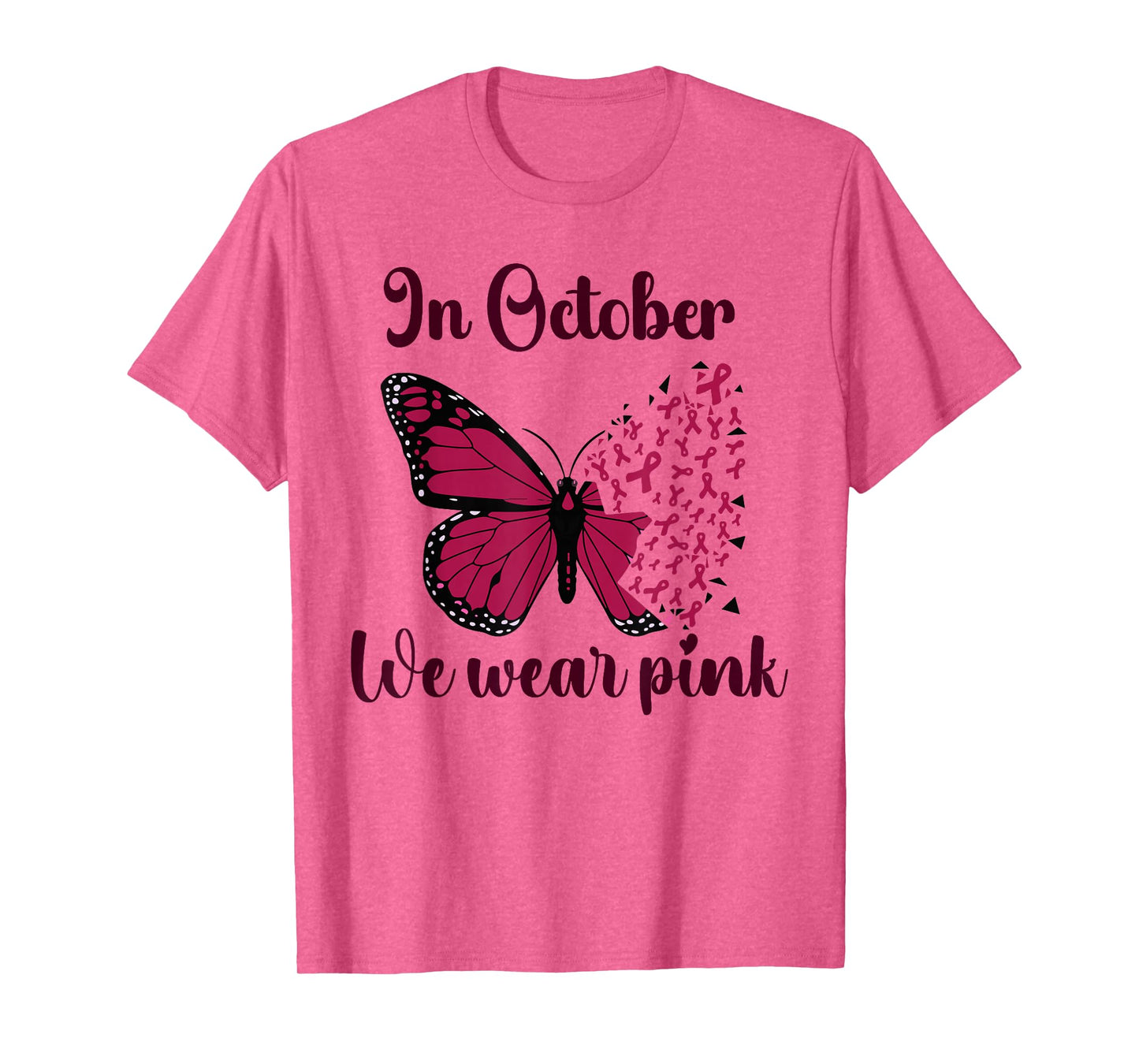 Halloween In October We Wear Pink Breast Cancer Awareness T-Shirt