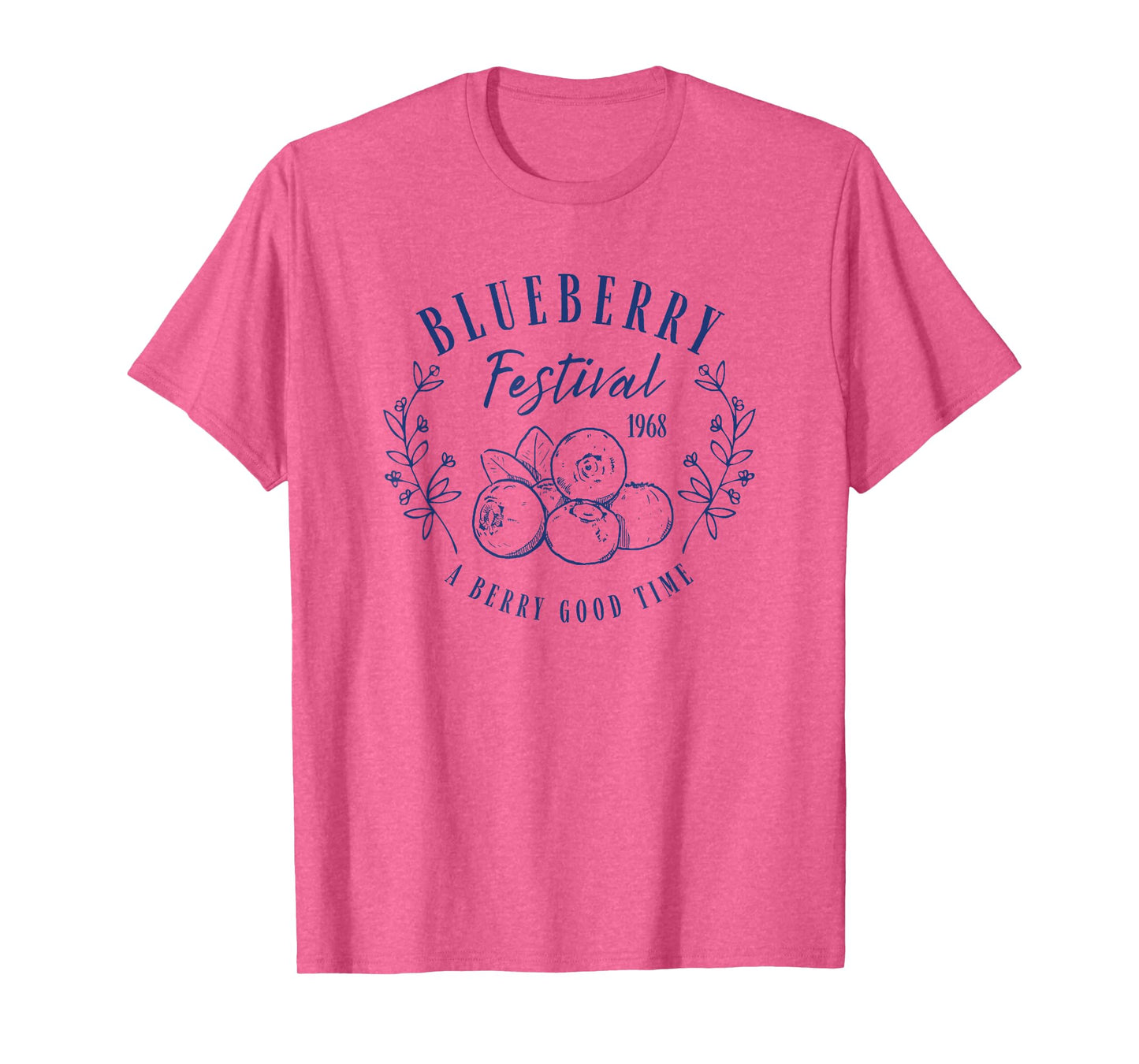Blueberry Festival Vintage Lineart Illustration Blueberries T-Shirt