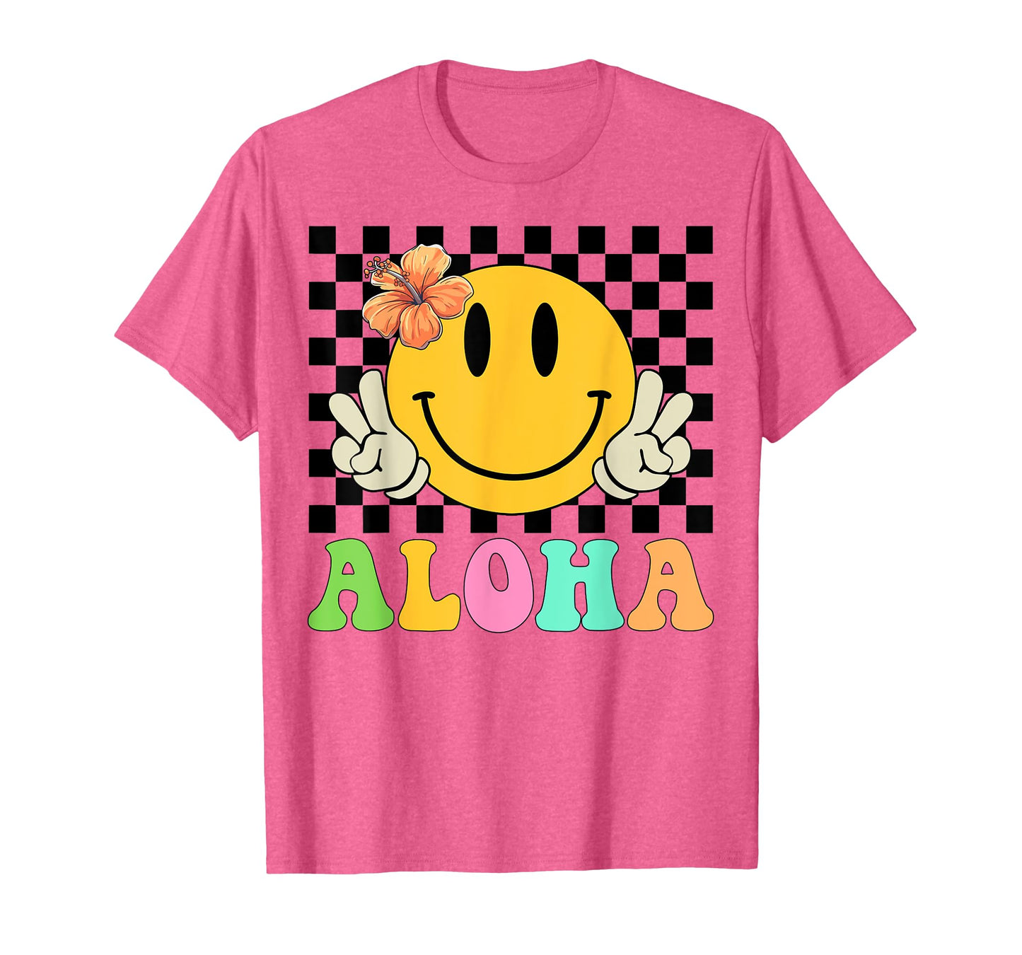 Aloha Shirt Happy Face Vacation Men Women Kids Hawaiian T-Shirt