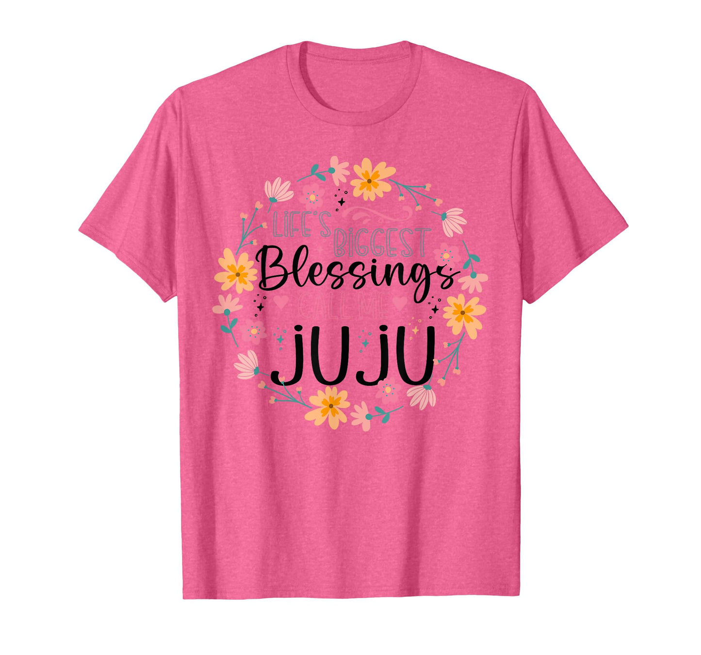 Life’s Greatest Blessings Call Me Juju | Floral Grandma T-Shirt