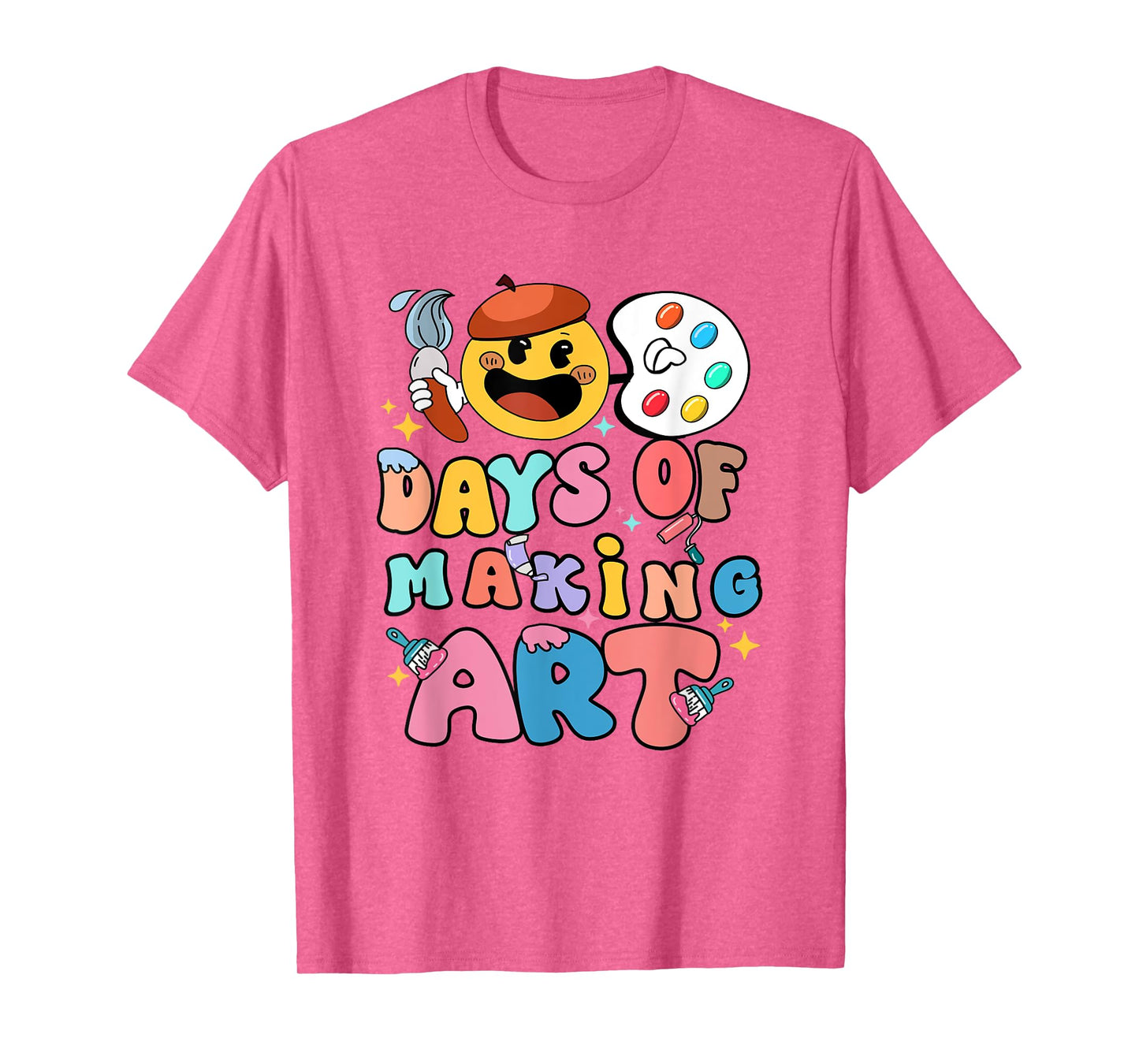 Art Teacher 100 Days Of Making Art Teacher 100th Days School T-Shirt