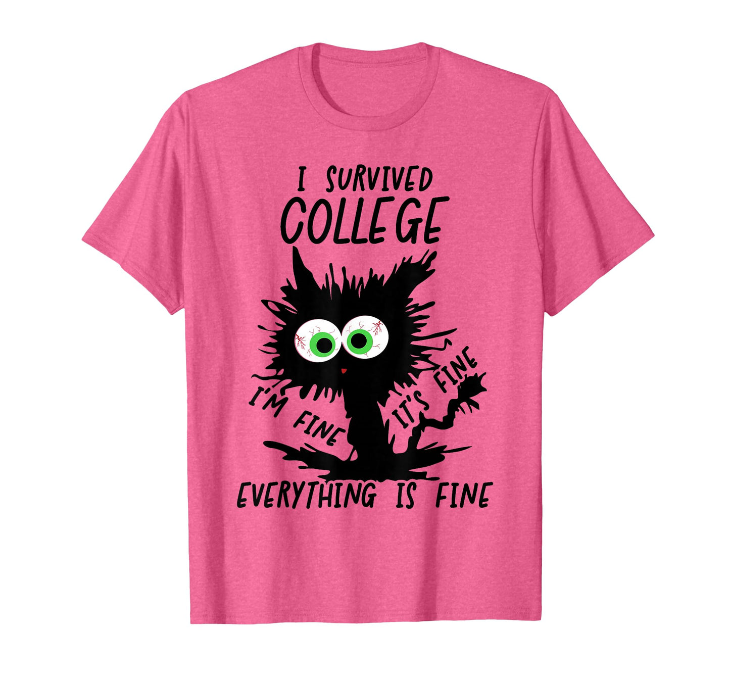 Funny College Grad 2025 I Survived College T-Shirt