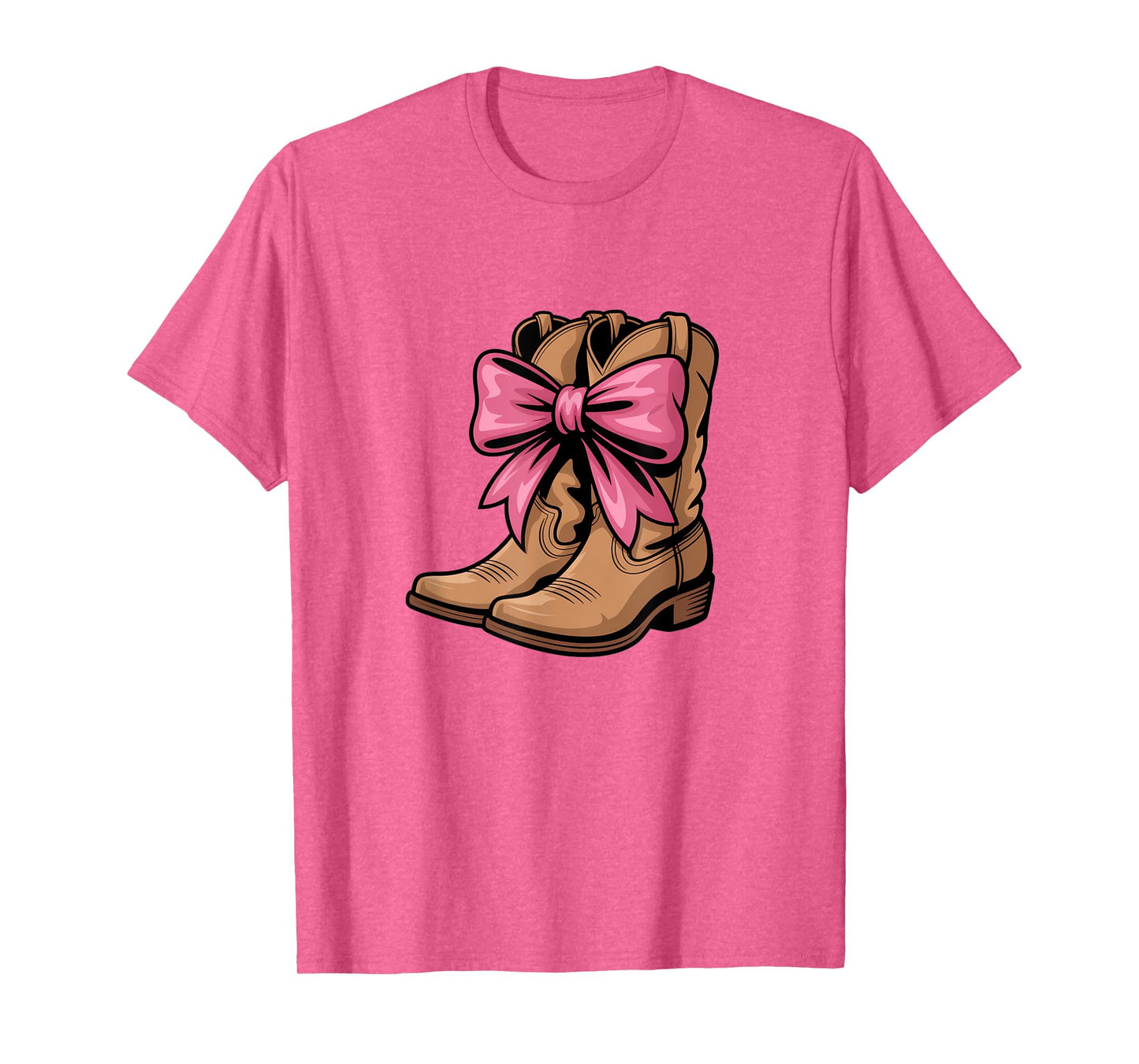 Cowboy Cowgirl Country Boots Pink Bow Kids Sweet T-Shirt