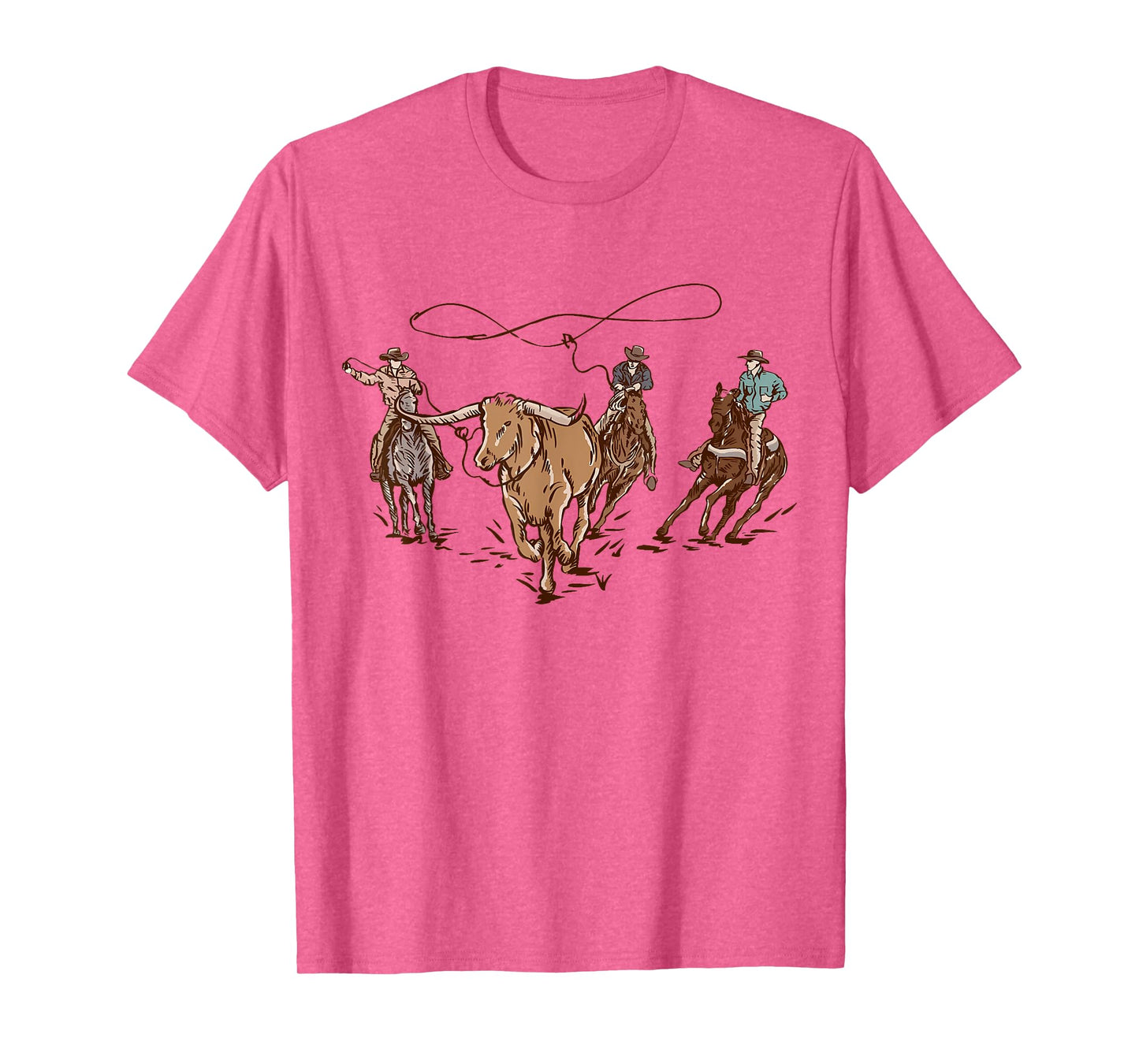 Vintage Cowboy Rodeo Bull Roping Western Country Ranching T-Shirt