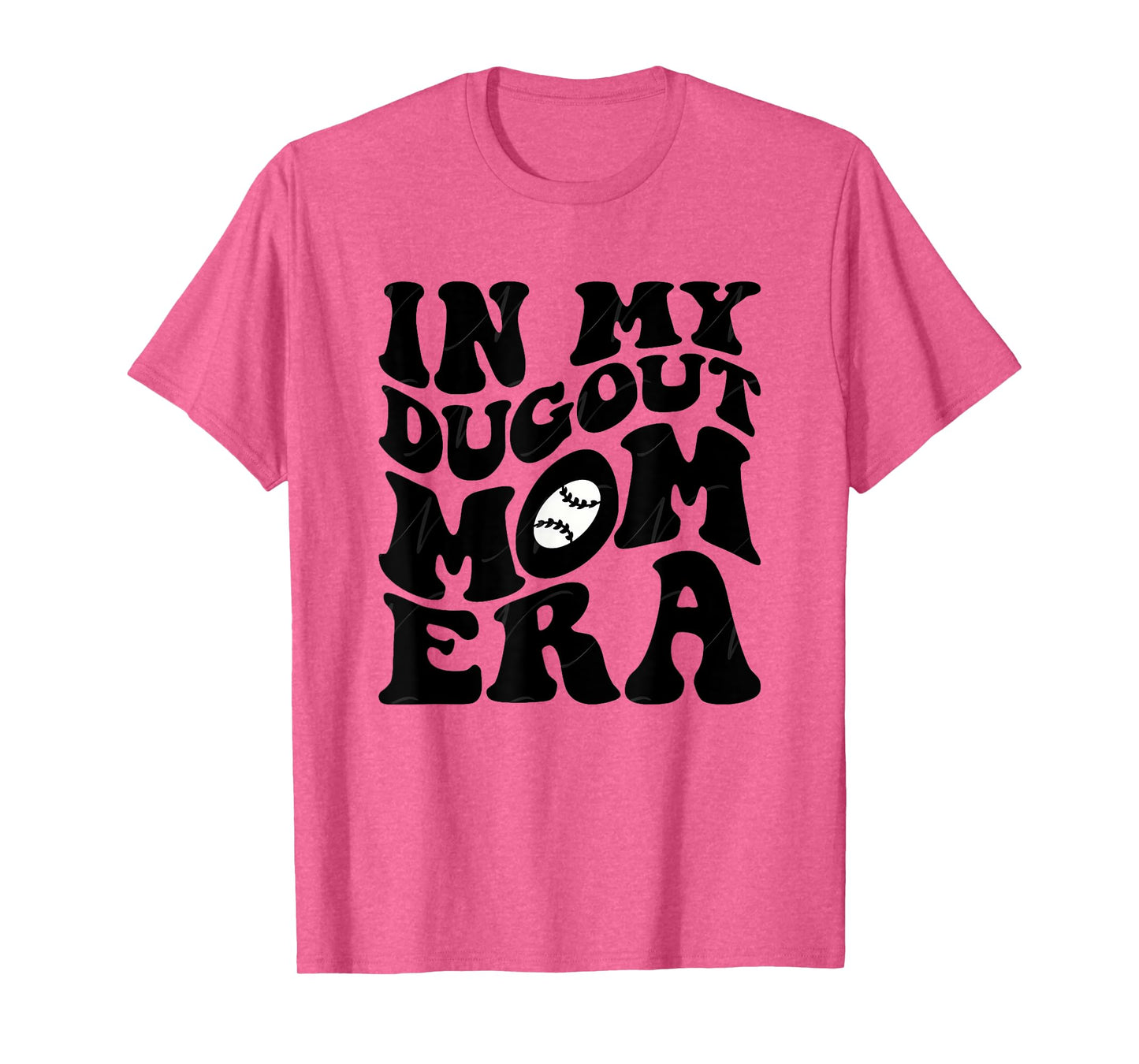 Groovy In My Dugout Mom Era Funny Baseball Mother's Day T-Shirt