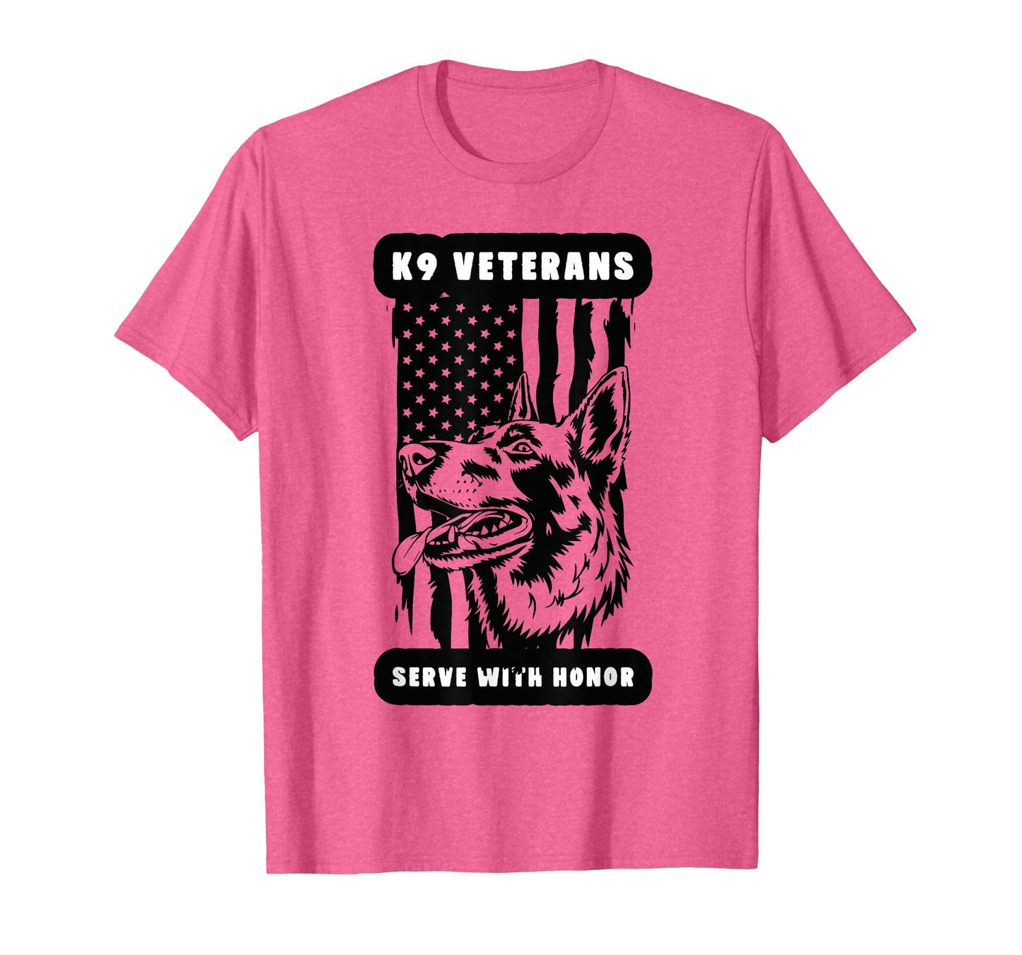 K9 Veteran Military Working Dog USA US Flag K9 Veterans Day T-Shirt