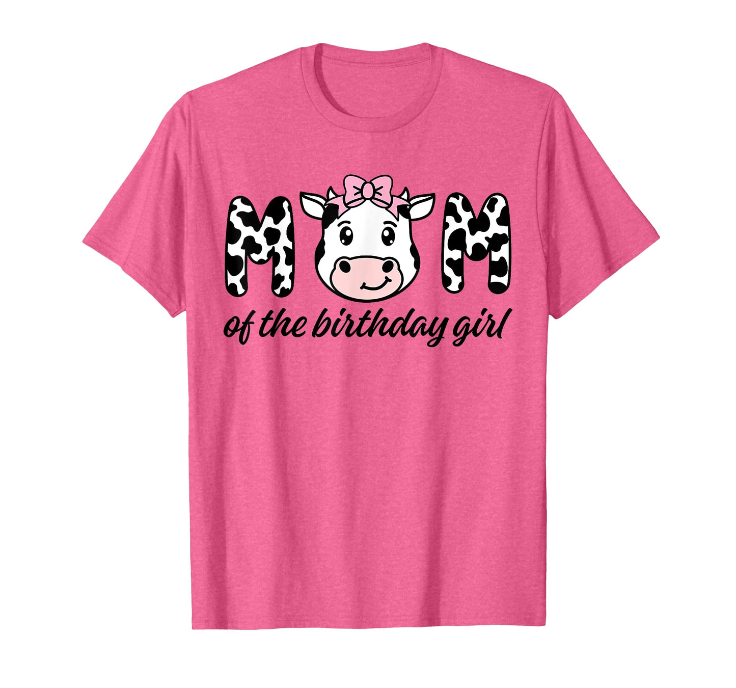 Cow Mom Birthday Family Matching Mothers Day Boy Girl Farm T-Shirt