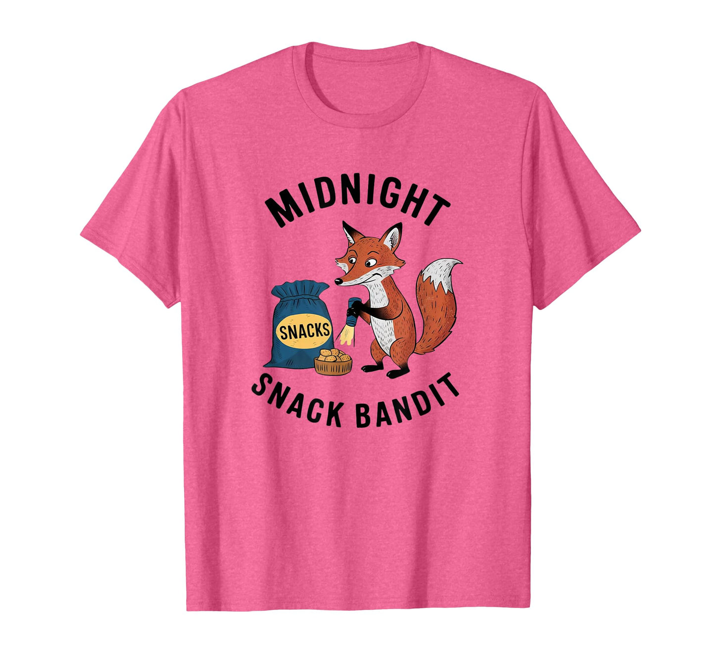 Midnight Snacks Bandit Funny Food Lover Snack Time Product T-Shirt