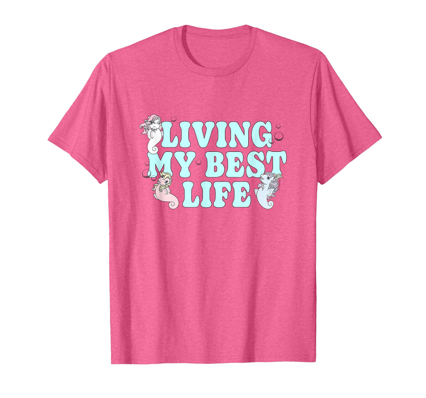 My Little Pony Living My Best Life Cute Seaponies Chest Logo T-Shirt