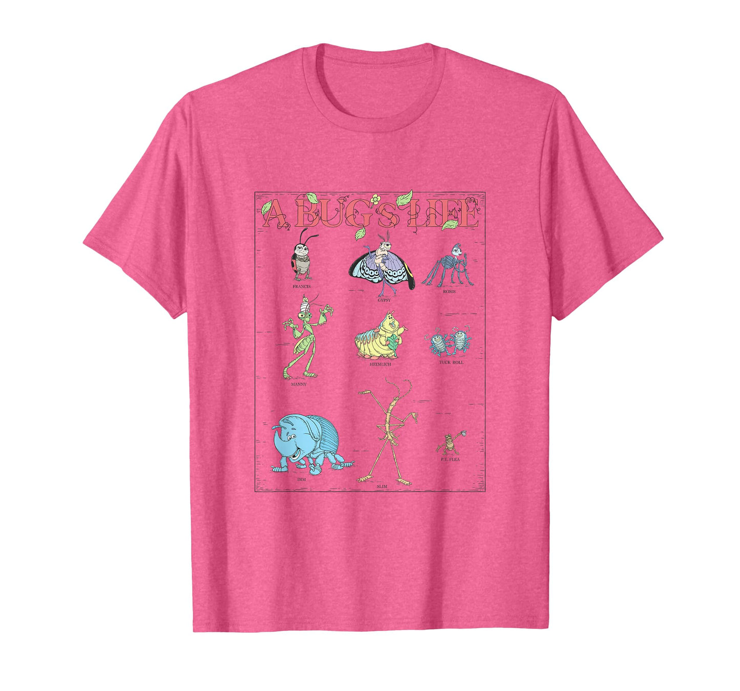 Disney Pixar A Bug's Life Iconic Circus Bugs Characters Logo T-Shirt