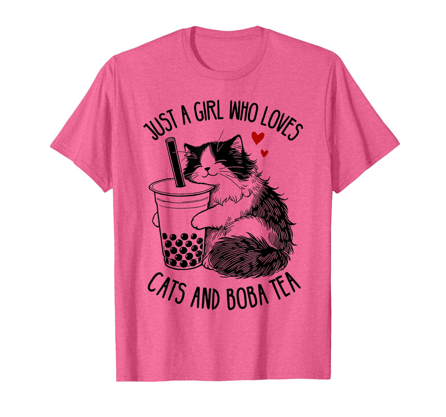 Just A Girl Who Loves Cats and Boba Tea Ragdoll Cat Lover T-Shirt