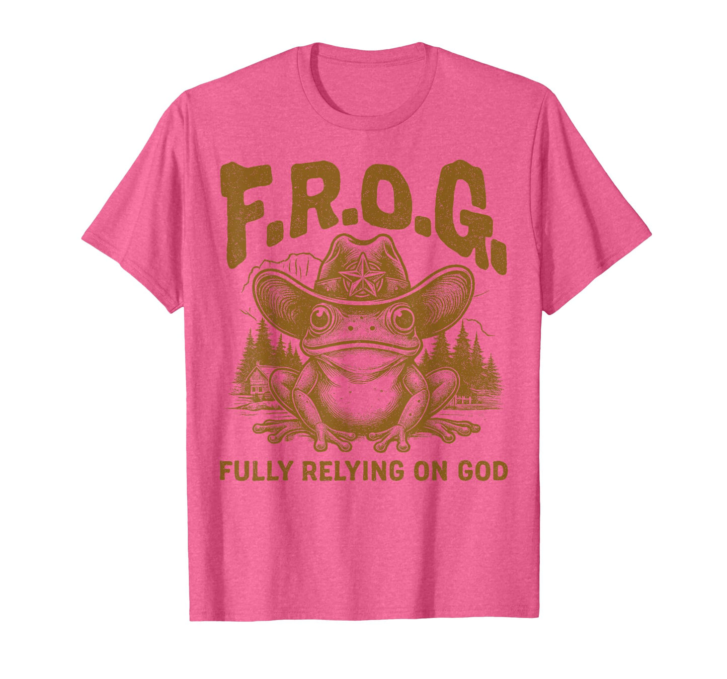F.R.O.G. Fully Relying On God Cowboy Frog Church T-Shirt