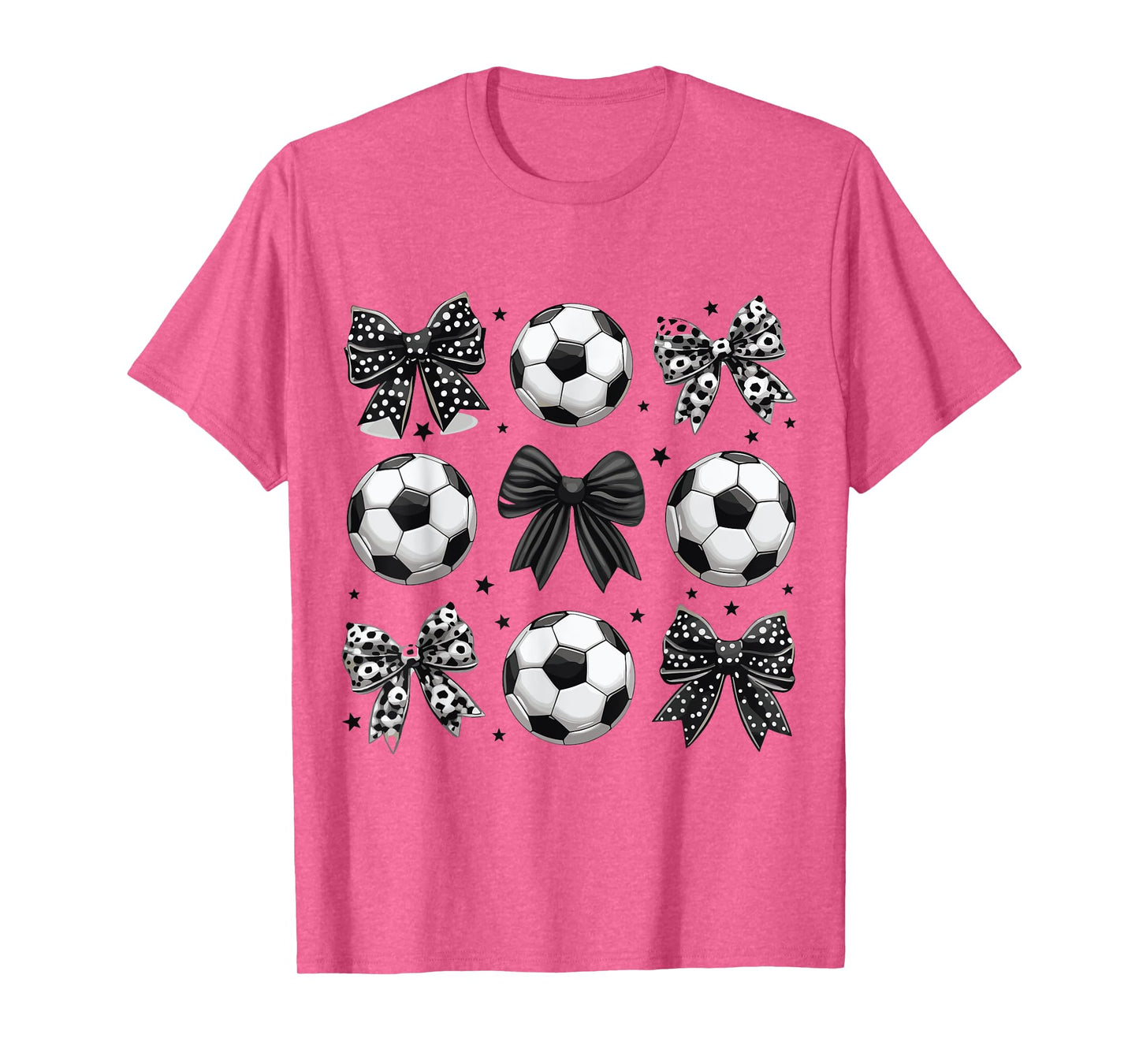 Retro Soccer Bow Game Day Mom Lover Sports Life Cute T-Shirt