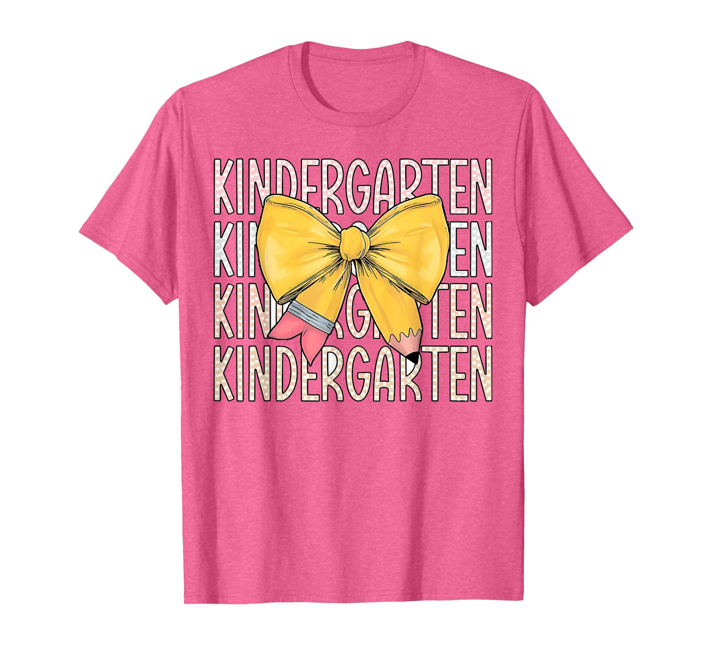 Hello Kindergarten Back To School Retro Cute Coquette Pencil T-Shirt