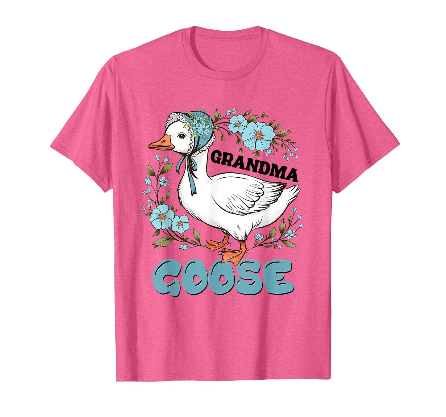 Women Floral Grandma Goose Mother's Day Silly Goose Family T-Shirt