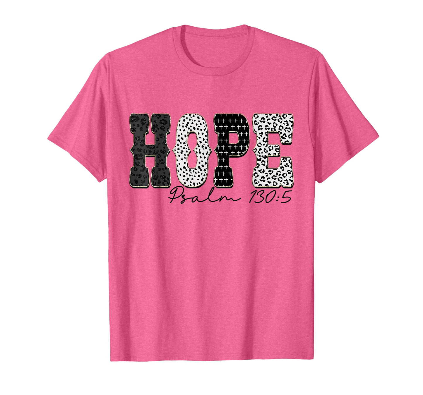 Leopard Hope Christian Bible Verse Jesus Religious Faith T-Shirt