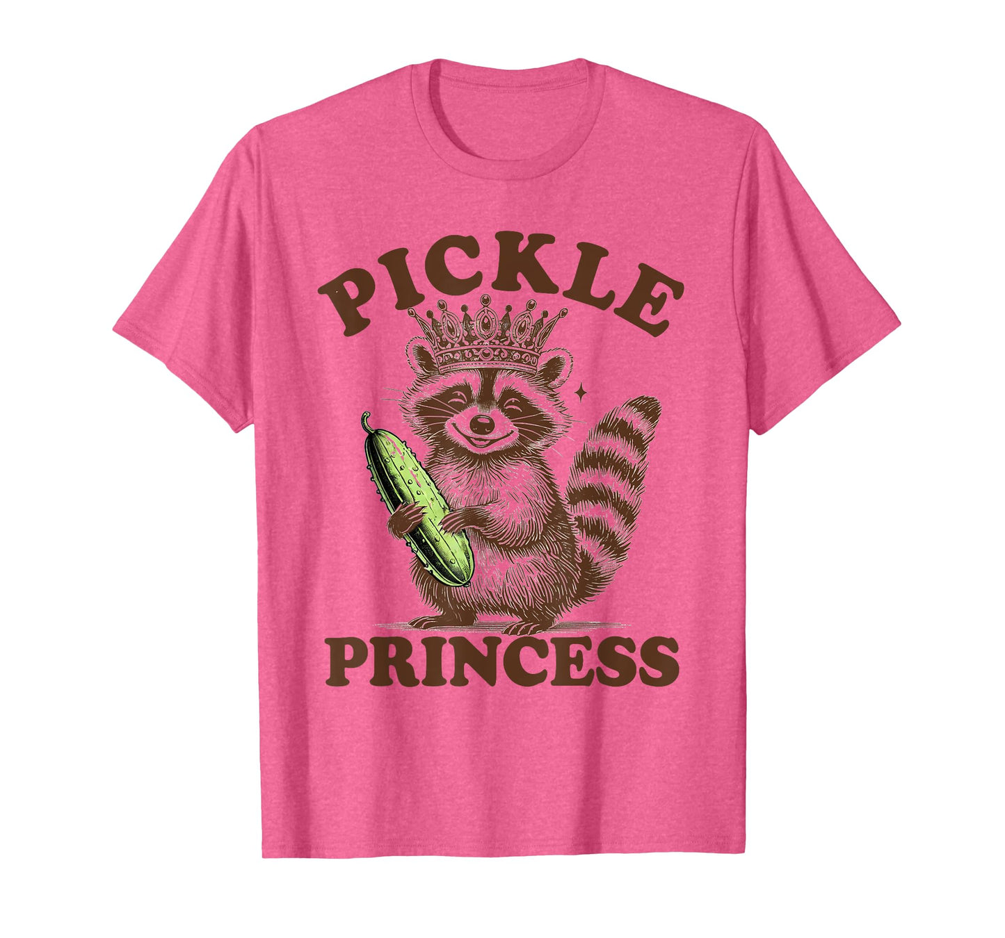 Pickle Lover Racoon & Pickle Queen Funny Pickle Princess T-Shirt