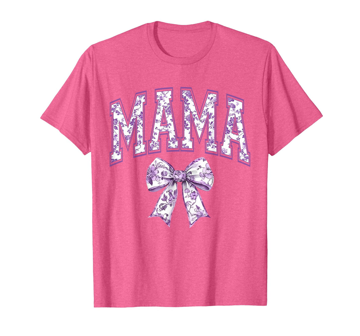 Groovy Mama Coquette Bow Purple Floral Mother's Day Mom Life T-Shirt