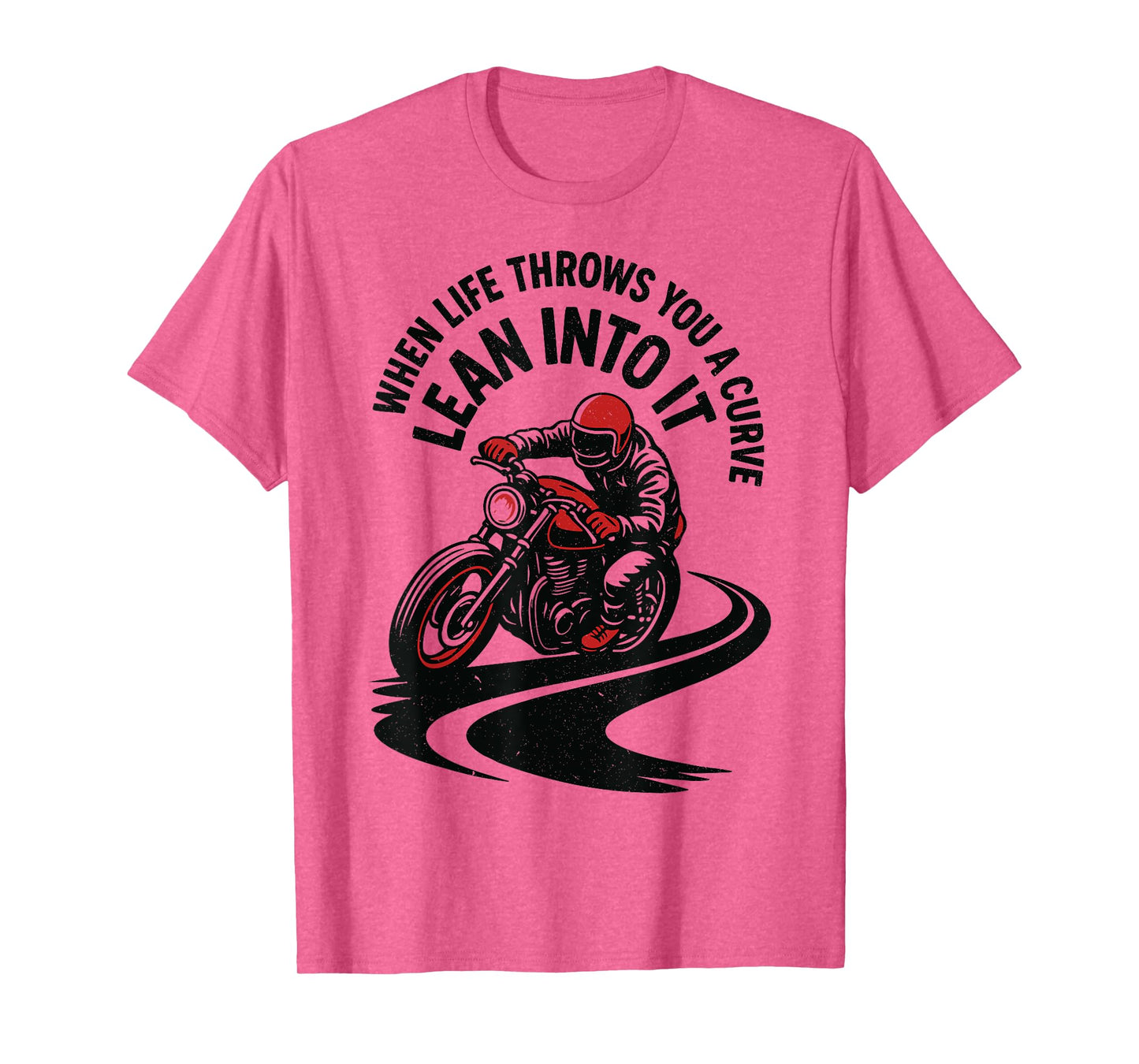 Biker When Life Throws You A Curve Motorcycle Men Women Kids T-Shirt