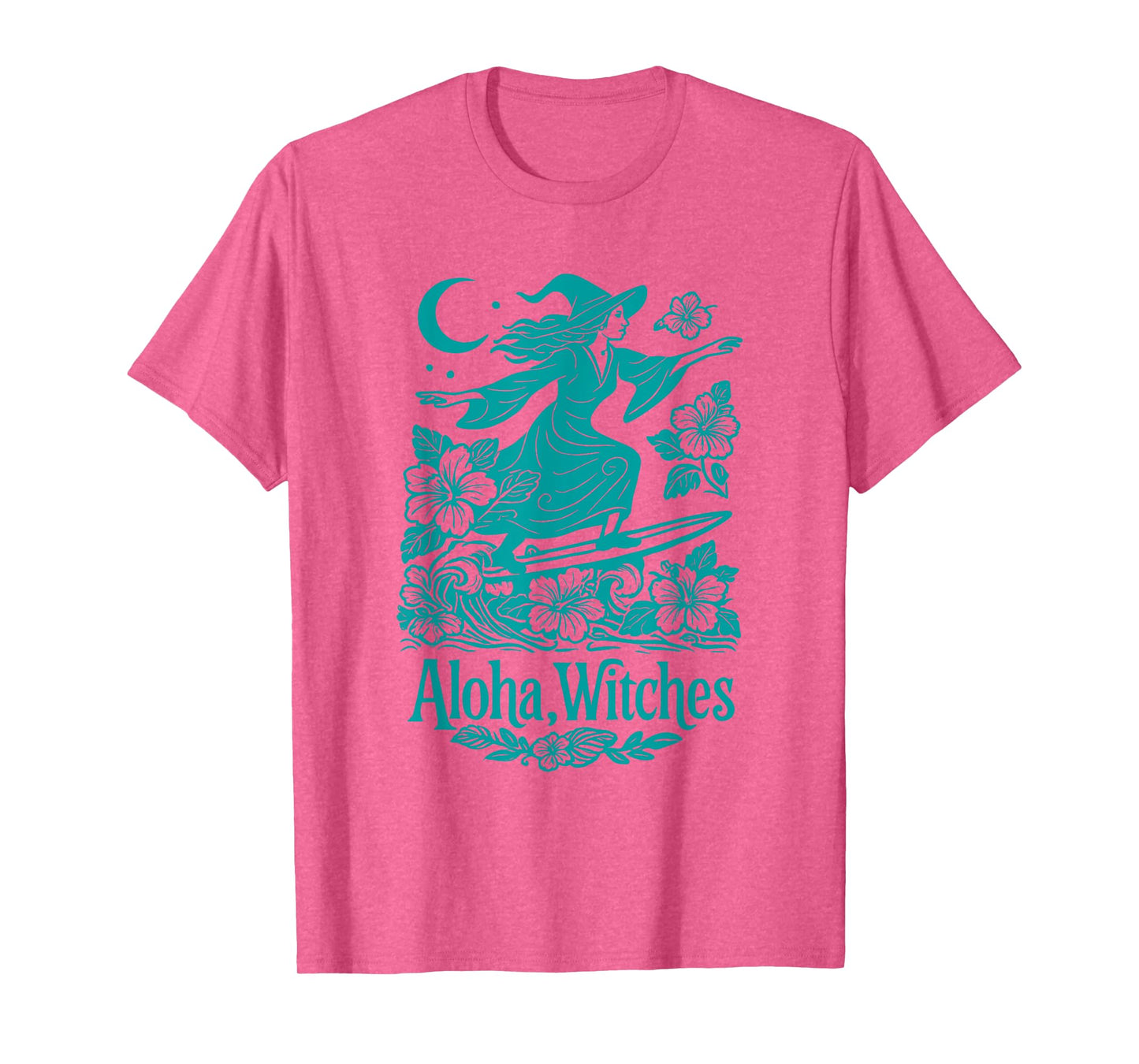 Aloha Witches Surfing Witch Hawaii Halloween Tropical T-Shirt