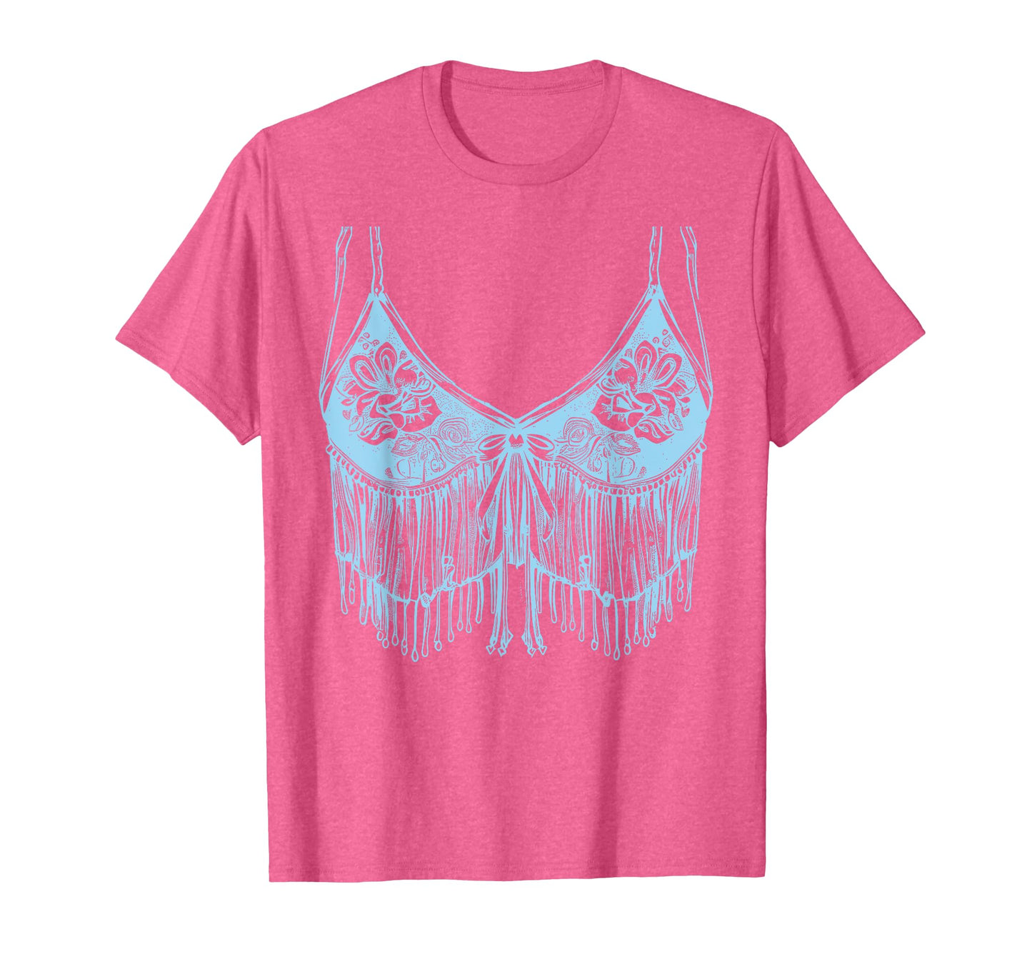Lingerie Bra graphic Print Cowgirl Fringe Trend Sexy Country T-Shirt