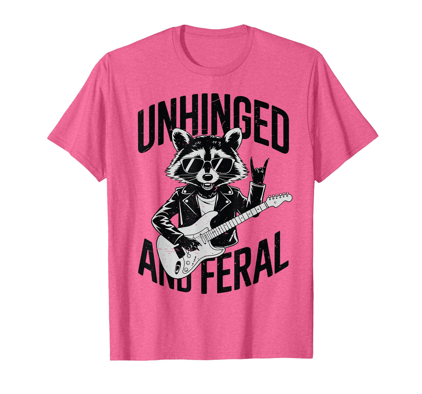 Unhinged And Feral Funny Raccoon Rock Music Youth Toddler T-Shirt