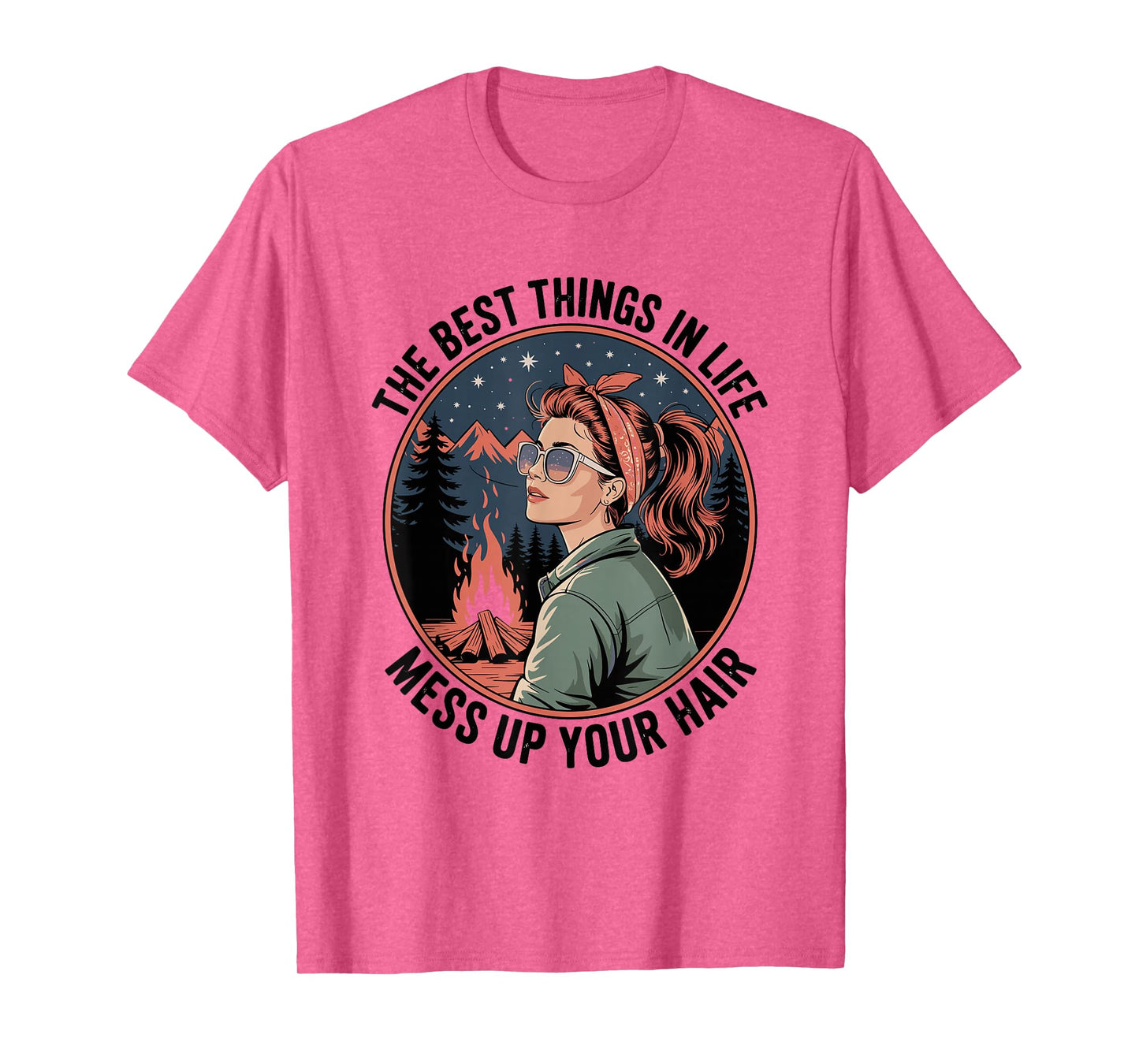 Women Motorcycle The Best Things in Life Mess Up Your Hair T-Shirt