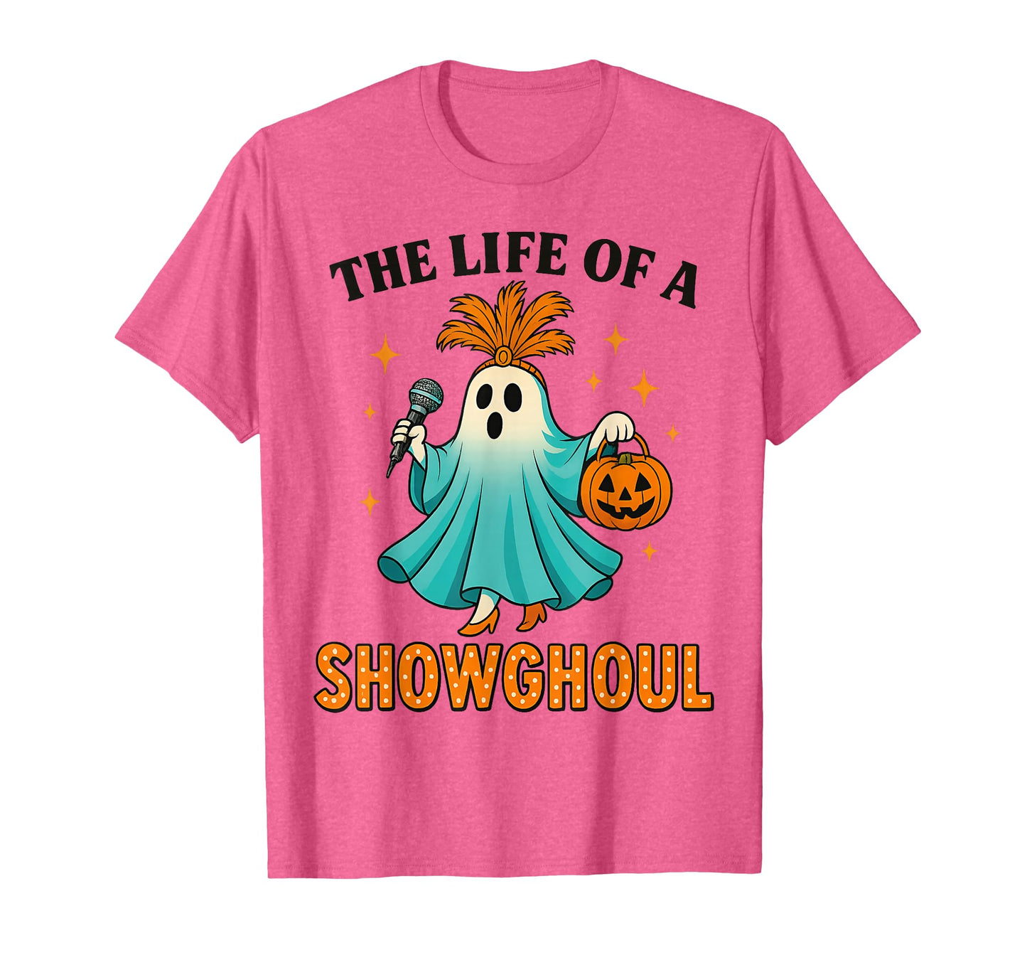 The Life of a Showghoul Fun Retro Halloween Show Ghosts Girl T-Shirt